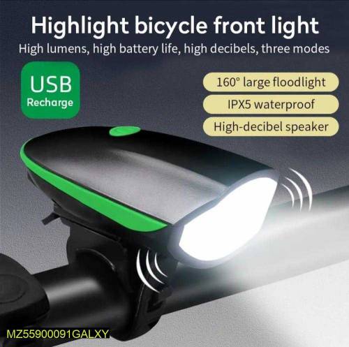 2 in 1 Rechargable bike light and bell