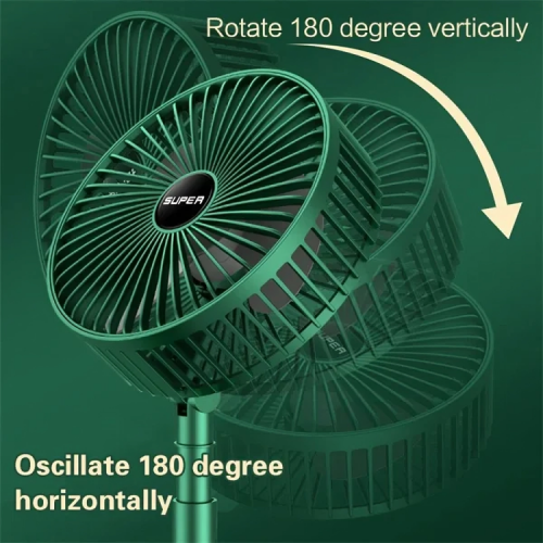 Portable Rechargeable Telescopic Folding Fan 
