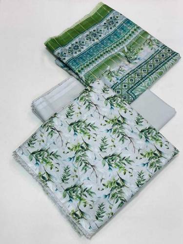Bin Saeed 3 pcs lawn duppatta suit 