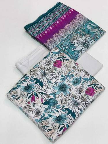 Bin Saeed 3 pcs lawn duppatta suit 
