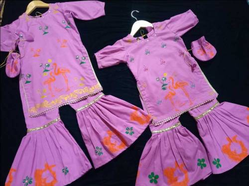 3 piece Gharara suit for baby girls