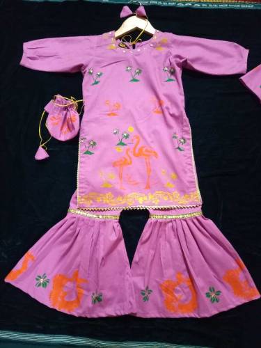 3 piece Gharara suit for baby girls