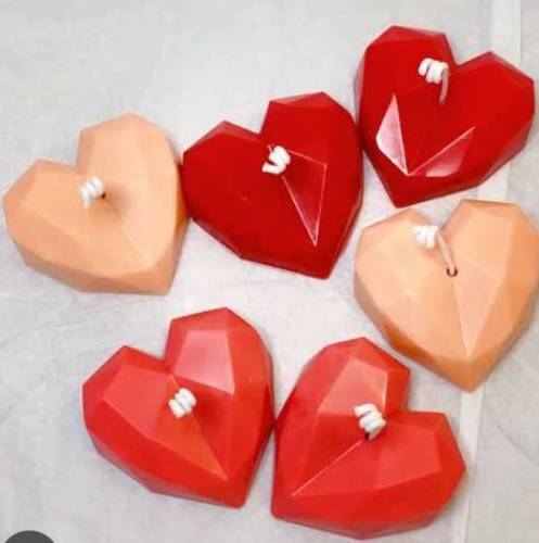 Diamond Heart shaped candles 