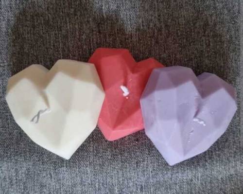 Diamond Heart shaped candles 