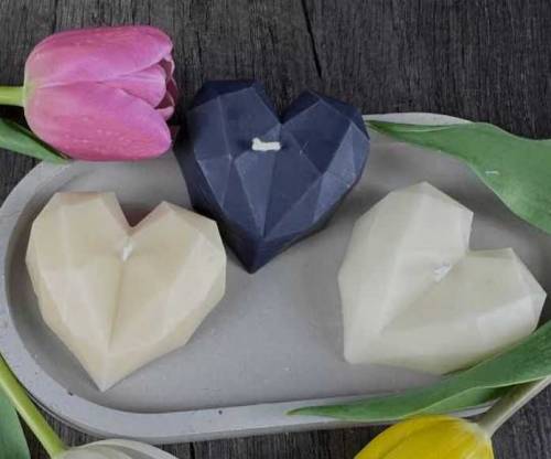 Diamond Heart shaped candles 