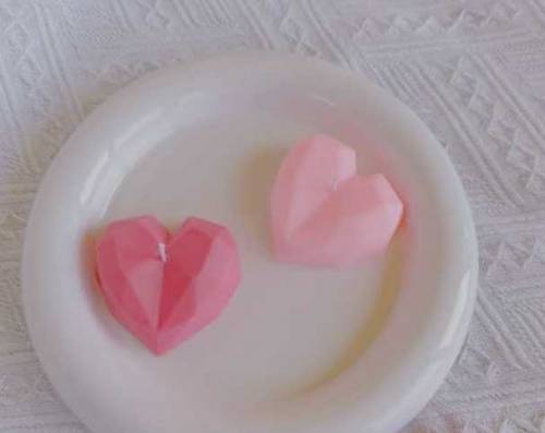 Diamond Heart shaped candles 