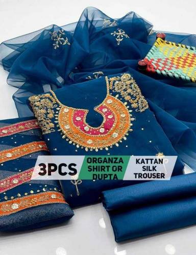 3 PC kattan slik dress 