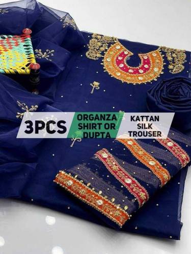 3 PC kattan slik dress 