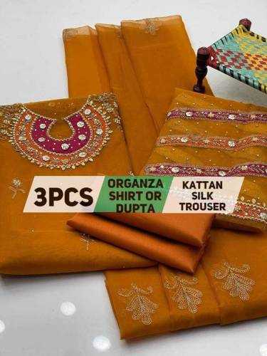 3 PC kattan slik dress 