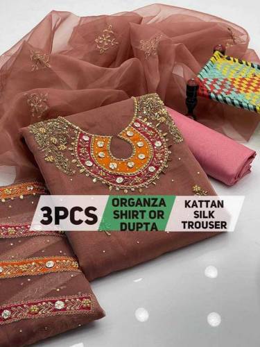 3 PC kattan slik dress 