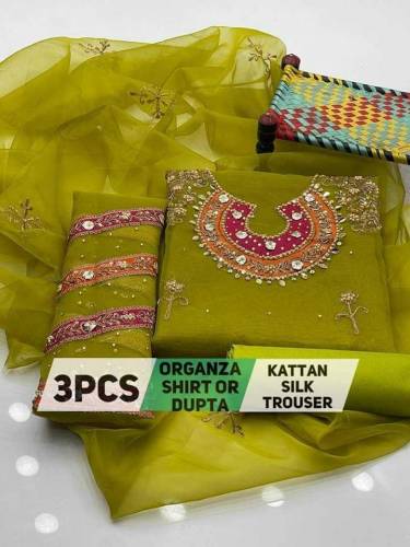3 PC kattan slik dress 