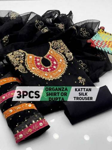 3 PC kattan slik dress 