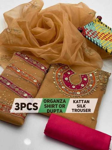 3 PC kattan slik dress 