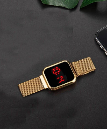 Led Display Digital Watch With Magentic Strap
