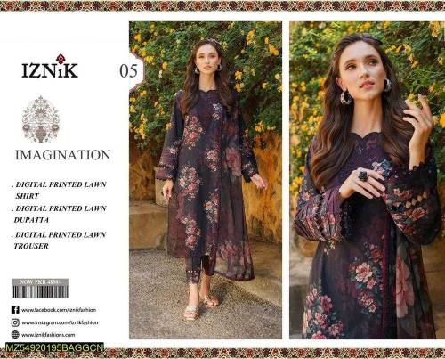 unstitched loan suit 3 pcs