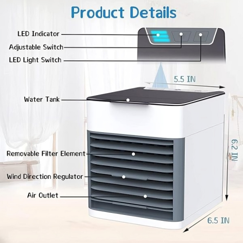 New Adjustable Desk Fan Rechargeable, 3Wind Mode