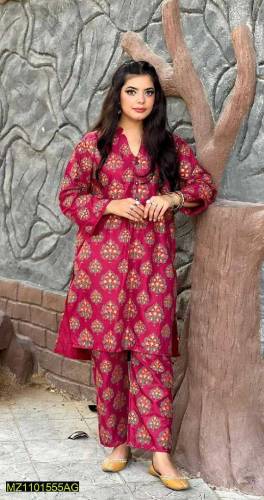 2 pcs women stitched suit