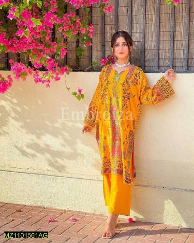 2 pices linen stitched suit 