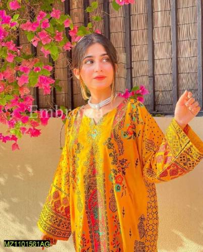 2 pices linen stitched suit 