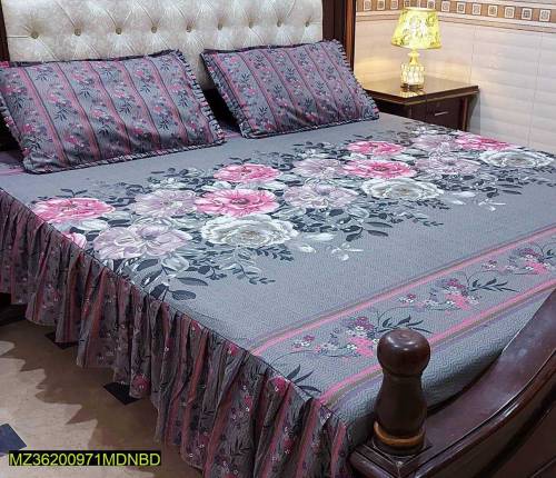 3 pcs cotton double Bed Sheets