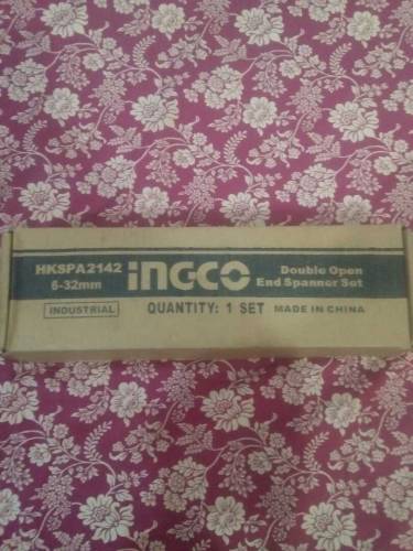Ingco 12 pc double end open spanner set