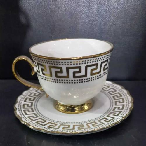 imported tea set with 6 cups and 6 saucers in high quality material 