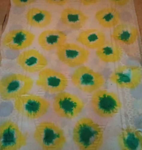 shafoon dupatta with fabric paint available 
