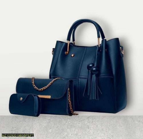 3 PCs leather bag for women 