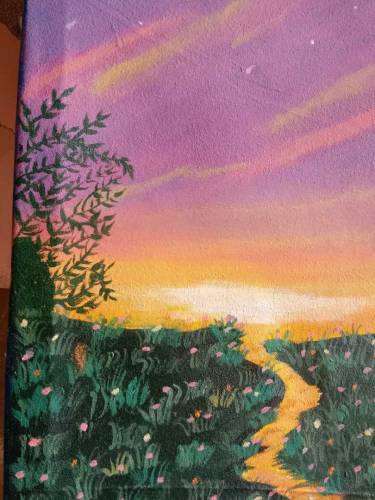 Sunset canvas painting 