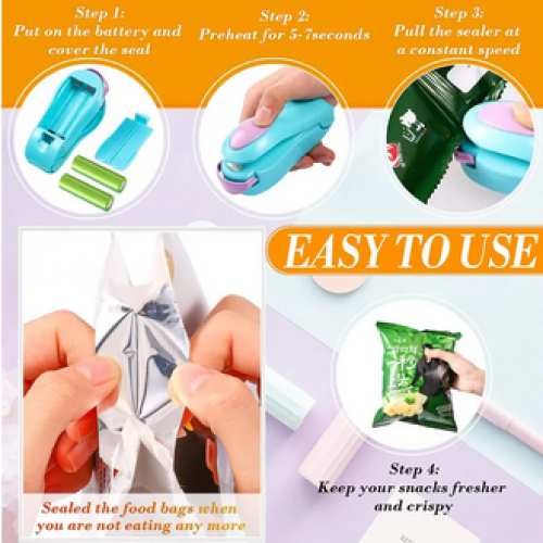Portable Mini Heat Sealing Machine Impulse Sealer Seal Packing Plastic