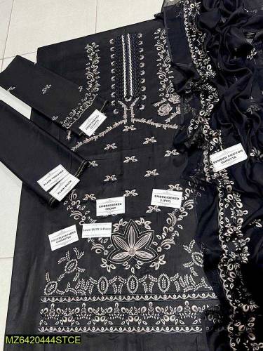 3 pcs woman,s stitched lawn
