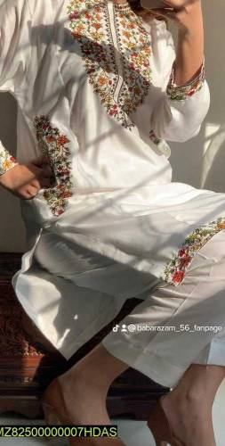 embroidered dress 2piece lilen 