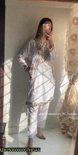 embroidered dress 2piece lilen 