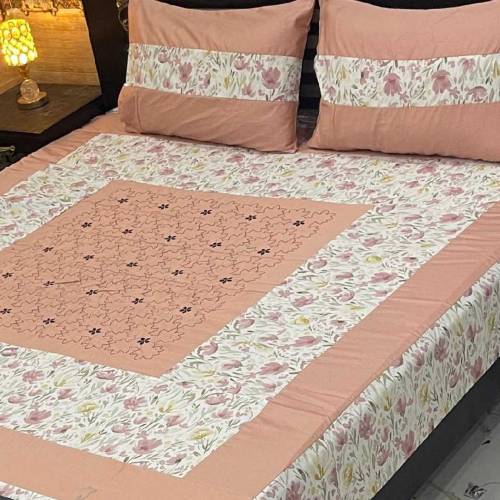 1 flat bedsheet with 2 pillowcase king size bedsheet 💯% authentic prod