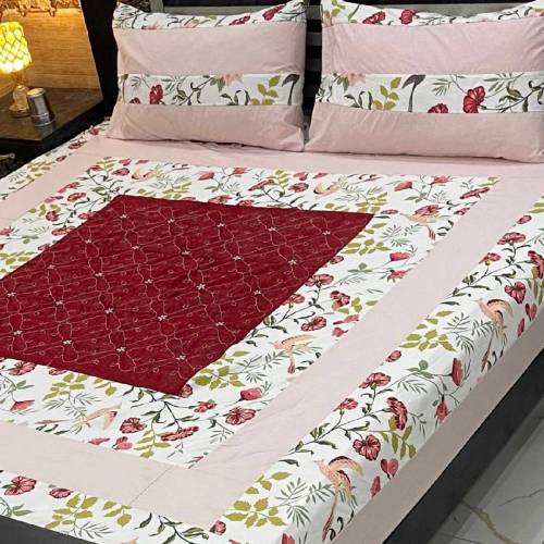 1 flat bedsheet with 2 pillowcase king size bedsheet 💯% authentic prod