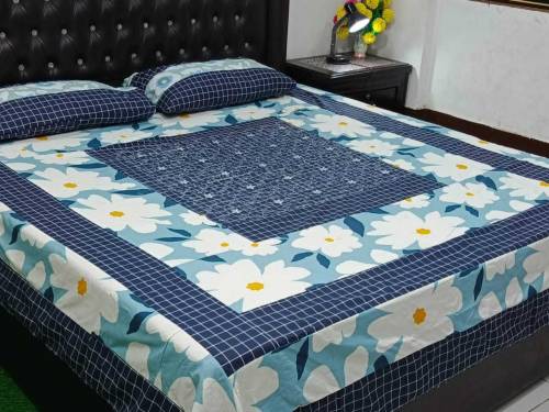1 flat bedsheet with 2 pillowcase king size bedsheet 💯% authentic prod