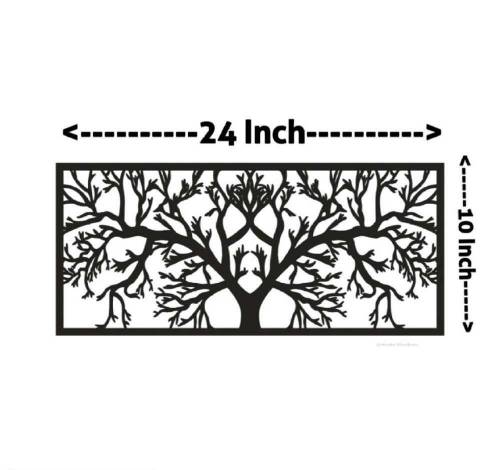 Wooden Tree Wall Hanging - Pack of 4