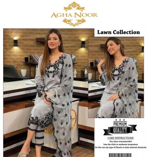 3 piece women's unstitched lawn embroidered suit