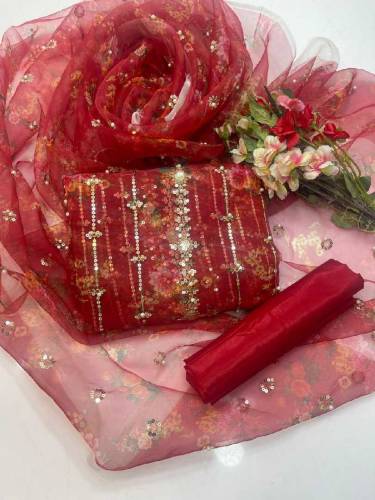 luxury organza embroidered dress high quality