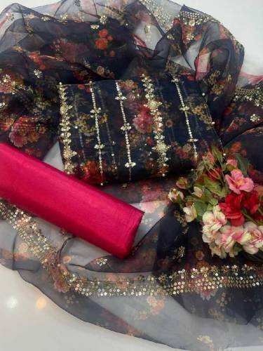 luxury organza embroidered dress high quality