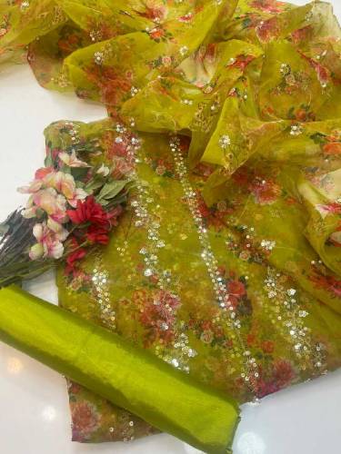 luxury organza embroidered dress high quality