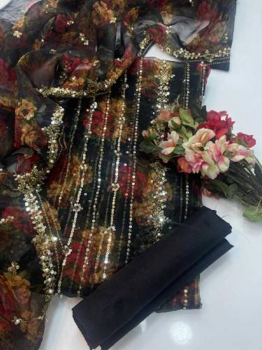 luxury organza embroidered dress high quality