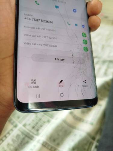 samsung galaxy s9 10/9.7 condition Sim lock with crake and minor shadw