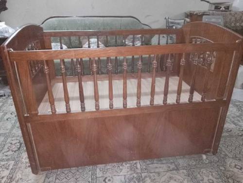 WOODEN BABY COT