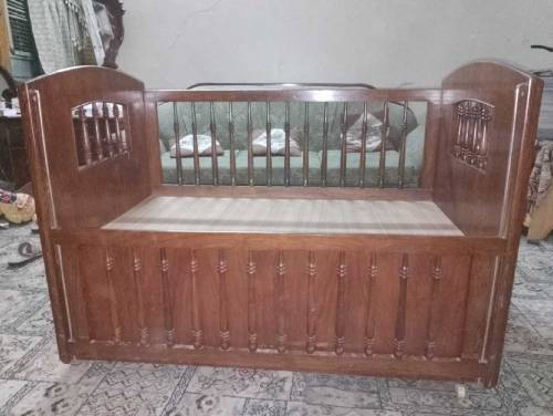 WOODEN BABY COT