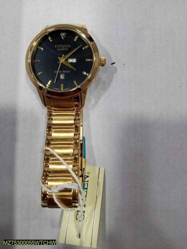Golden men's formal watch 