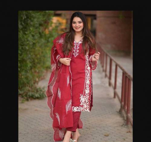 3 pcs Stitched woman's Embroidered