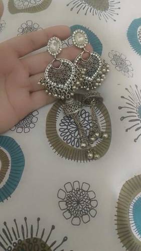 beautiful jhomka style long earrings