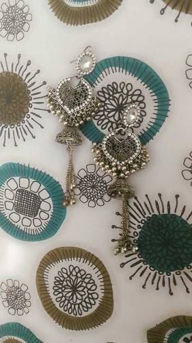 beautiful jhomka style long earrings