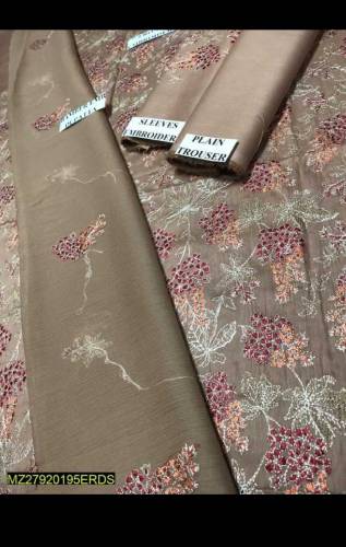 *Product Name*: 3 Pcs Women's Unstitched Lawn Embroidered Suit*